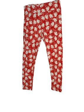 Lularoe Tall & Curvy Red Disney Mickey Mouse Patterned Leggings